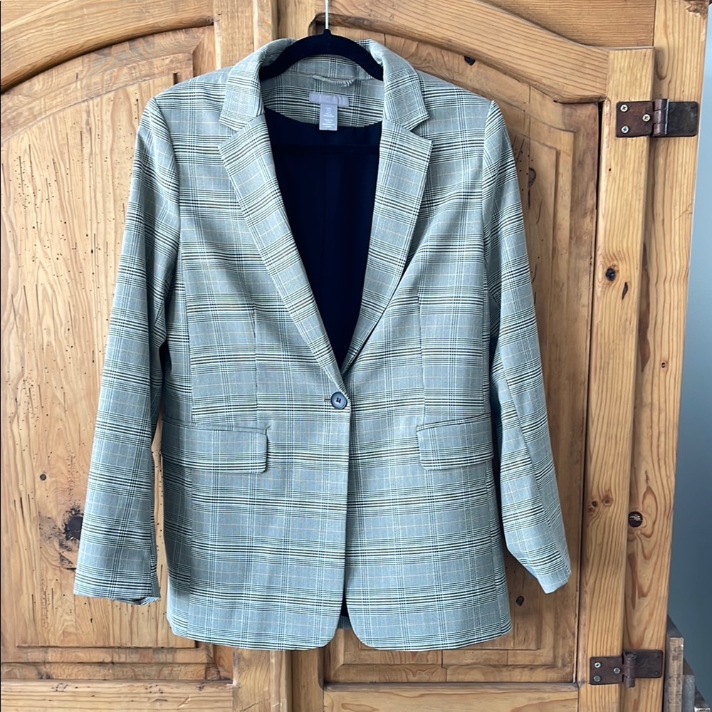 Oversized Plaid Blazer